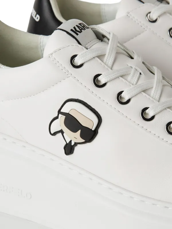 Karl Lagerfeld Ikon NFT Kapri Leather Sneakers White FARFETCH IN