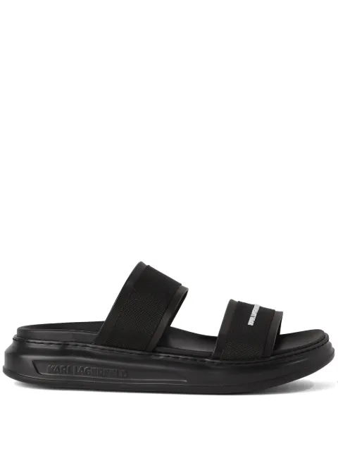 Karl Lagerfeld Kapri logo-embossed slides