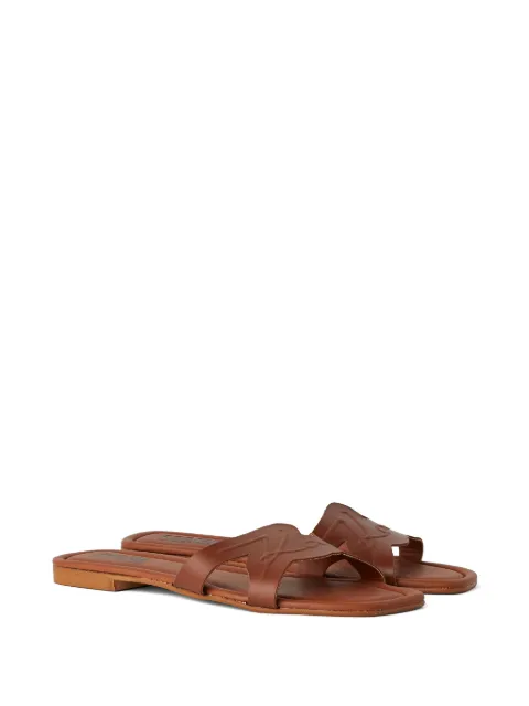 Karl Lagerfeld logo-embossed leather sandals KLL85408140 - 1