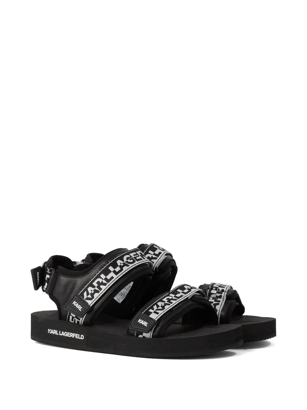 Karl Lagerfeld Leo sandalen met logo jacquard - Zwart