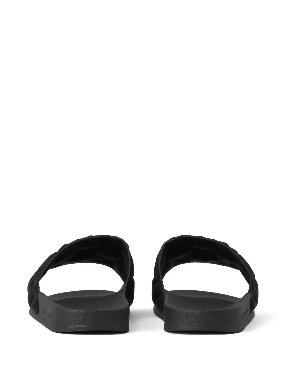 Karl Lagerfeld Monogram padded sandals Black