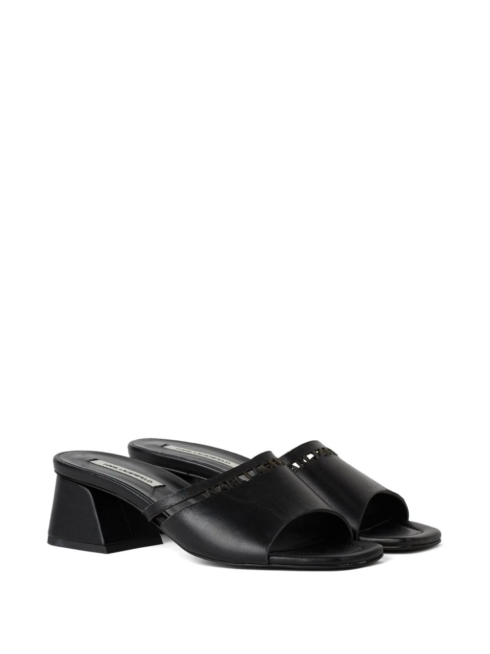 Karl Lagerfeld Plaza 55mm leather sandals Black