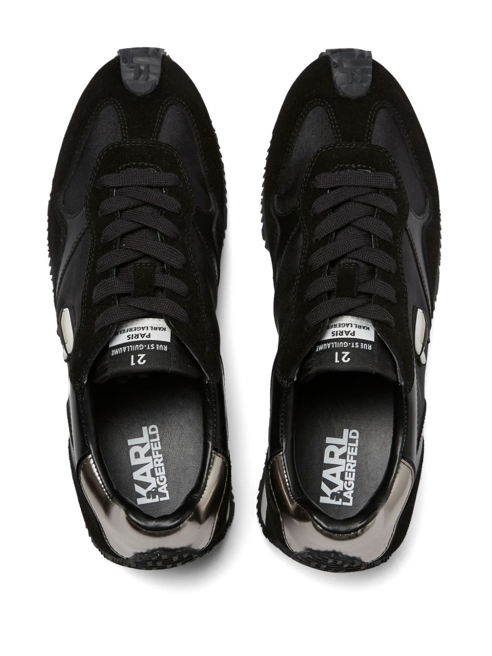 Shop Karl Lagerfeld Ikonik Nft Appliqué-detail Sneakers In Black