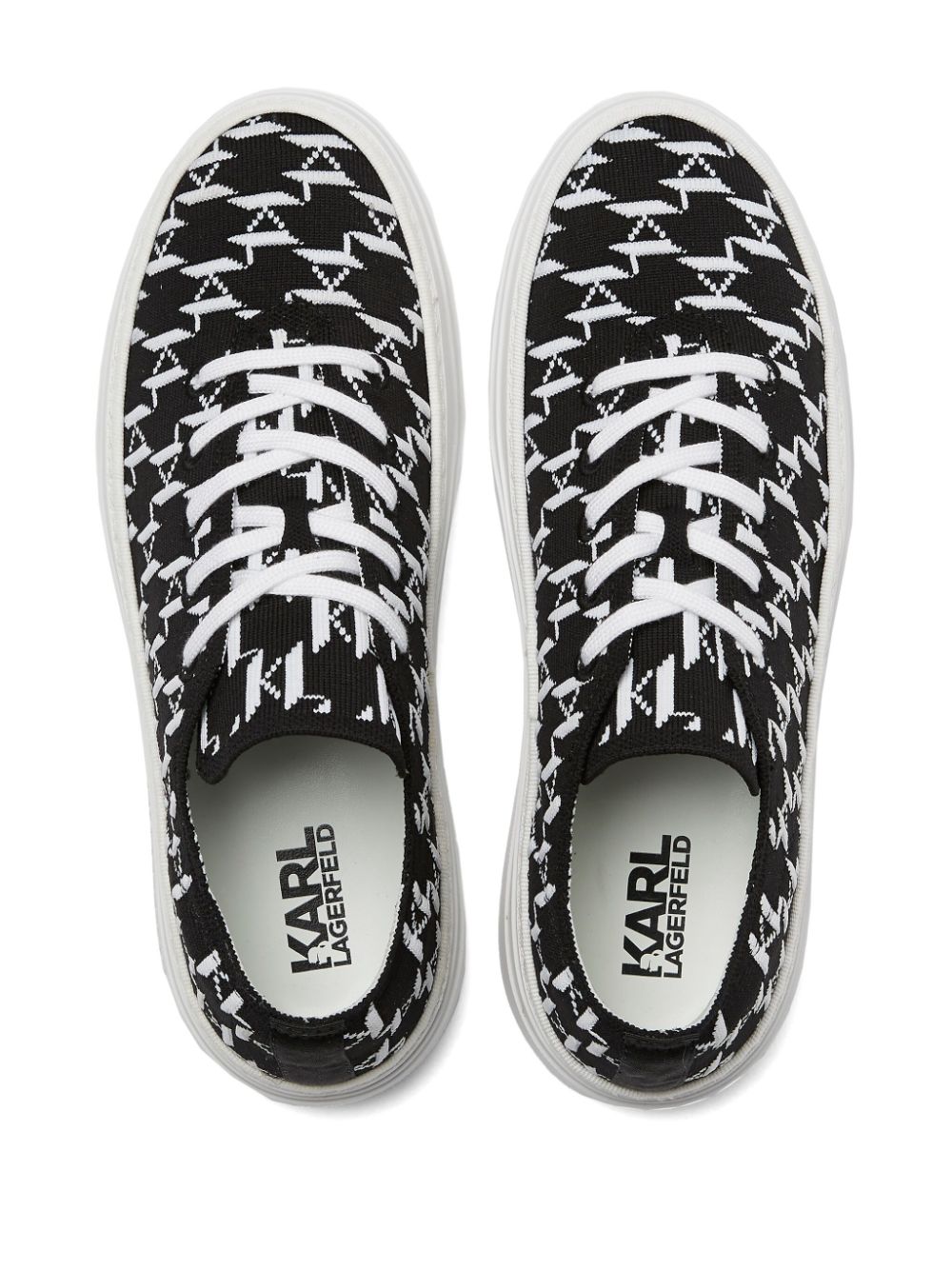 Karl Lagerfeld Konvert monogram-pattern sneakers Black