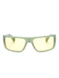 Off-White Eyewear logo-print rectangle-frame sunglasses - Green