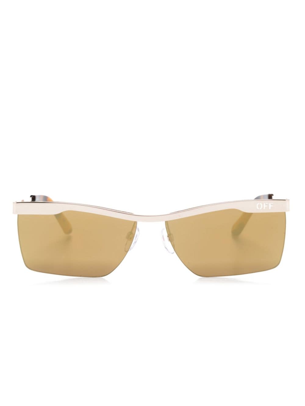 Shop Off-white Rimini Rectangle-frame Sunglasses In Gold