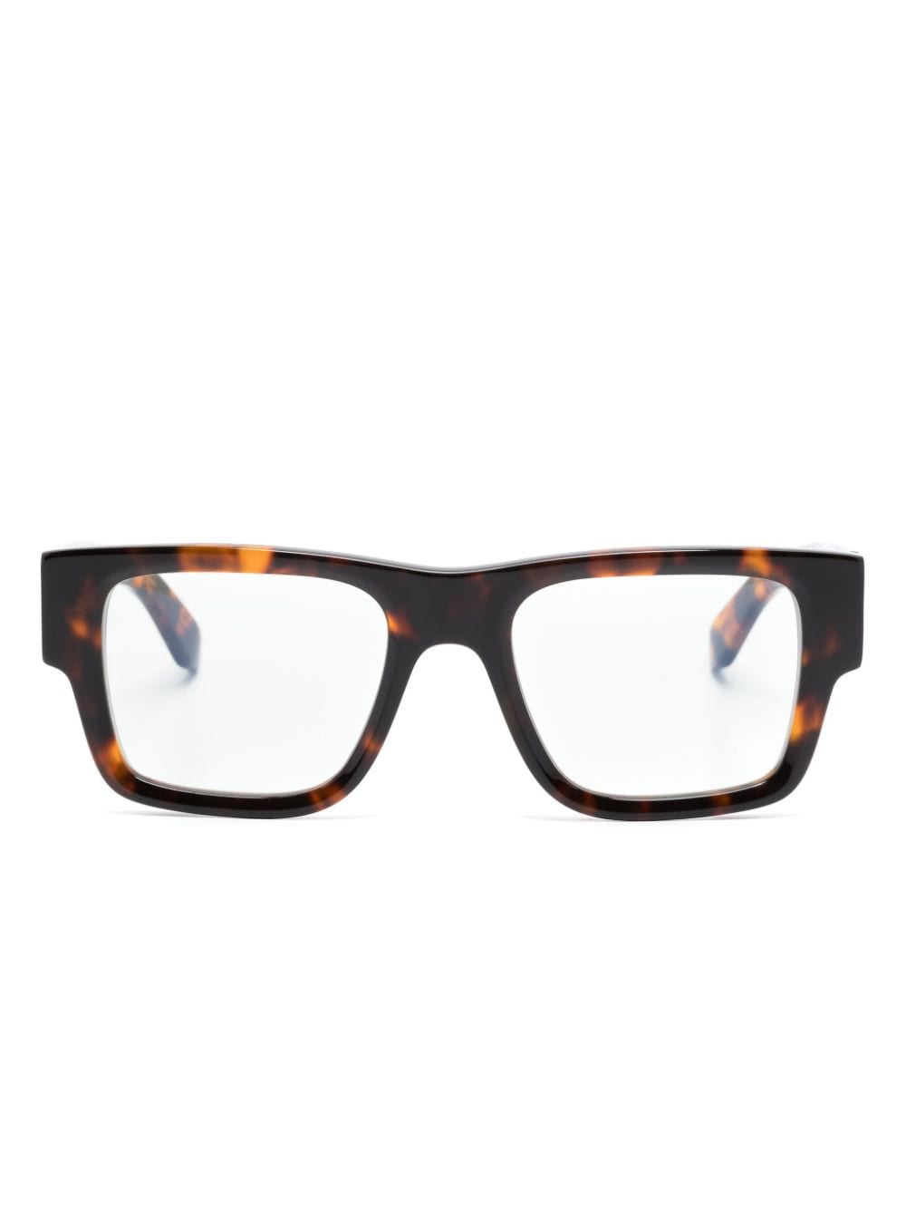 Off-white Tortoiseshell-effect Square-frame Glasses In Brown