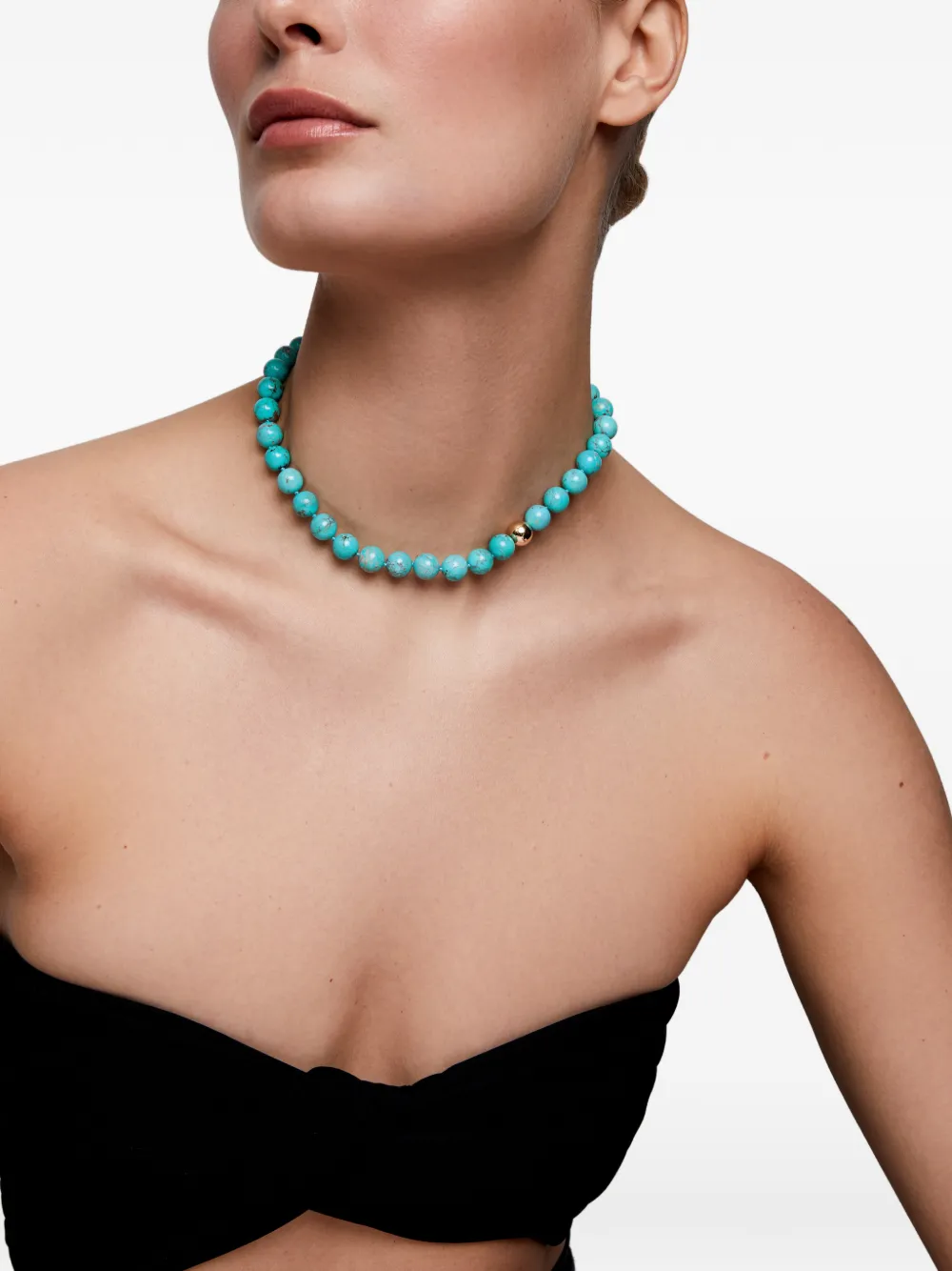 Mateo Turquoise Choker Necklace in Blue, view 2
