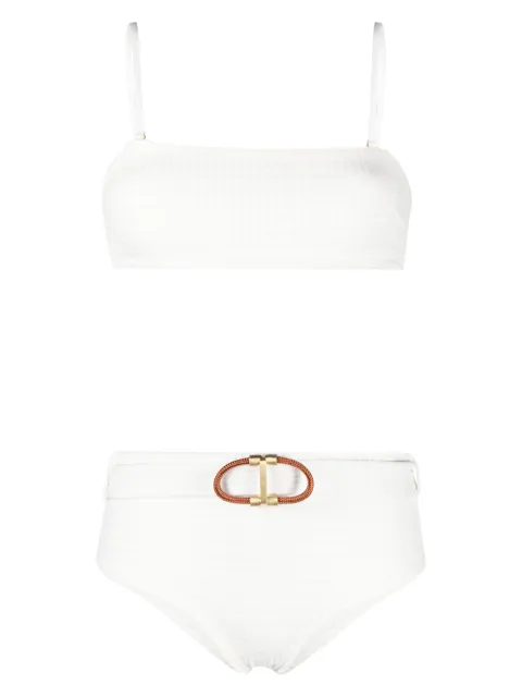 ZIMMERMANN Alight ribbed-knit bandeau bikini