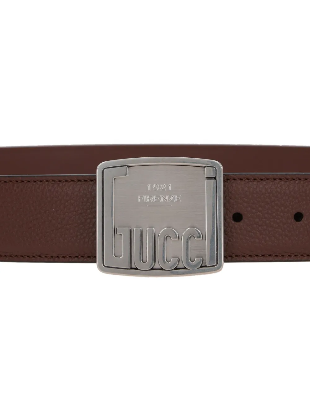 Gucci Leren riem Bruin