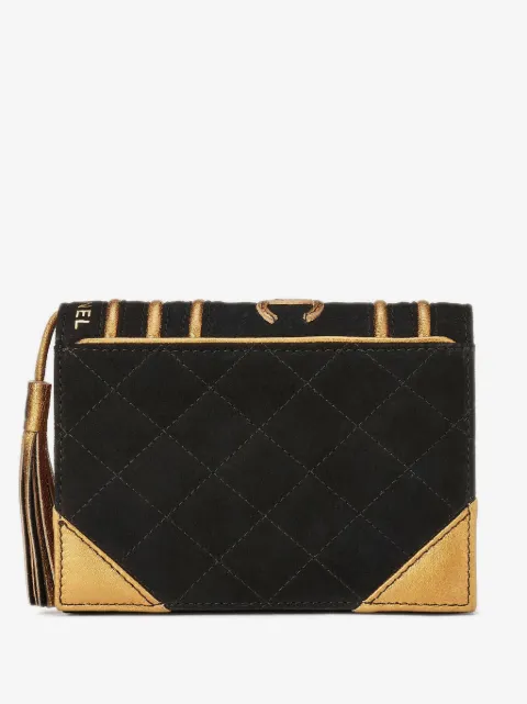 CHANEL Pre-Owned 2004 CC Bible Book suede clutch bag