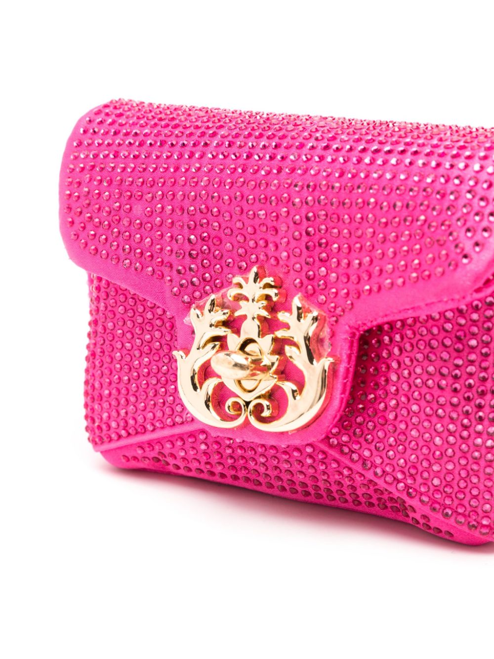 ISLA CRYSTAL-EMBELLISHED LOGO-PLAQUE SHOULDER BAG 