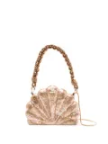 Isla textured-finish braided-strap shoulder bag - Neutrals