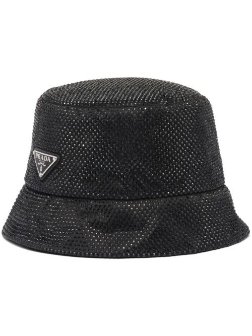 Bob satiné à ornements en cristal - Prada - Modalova