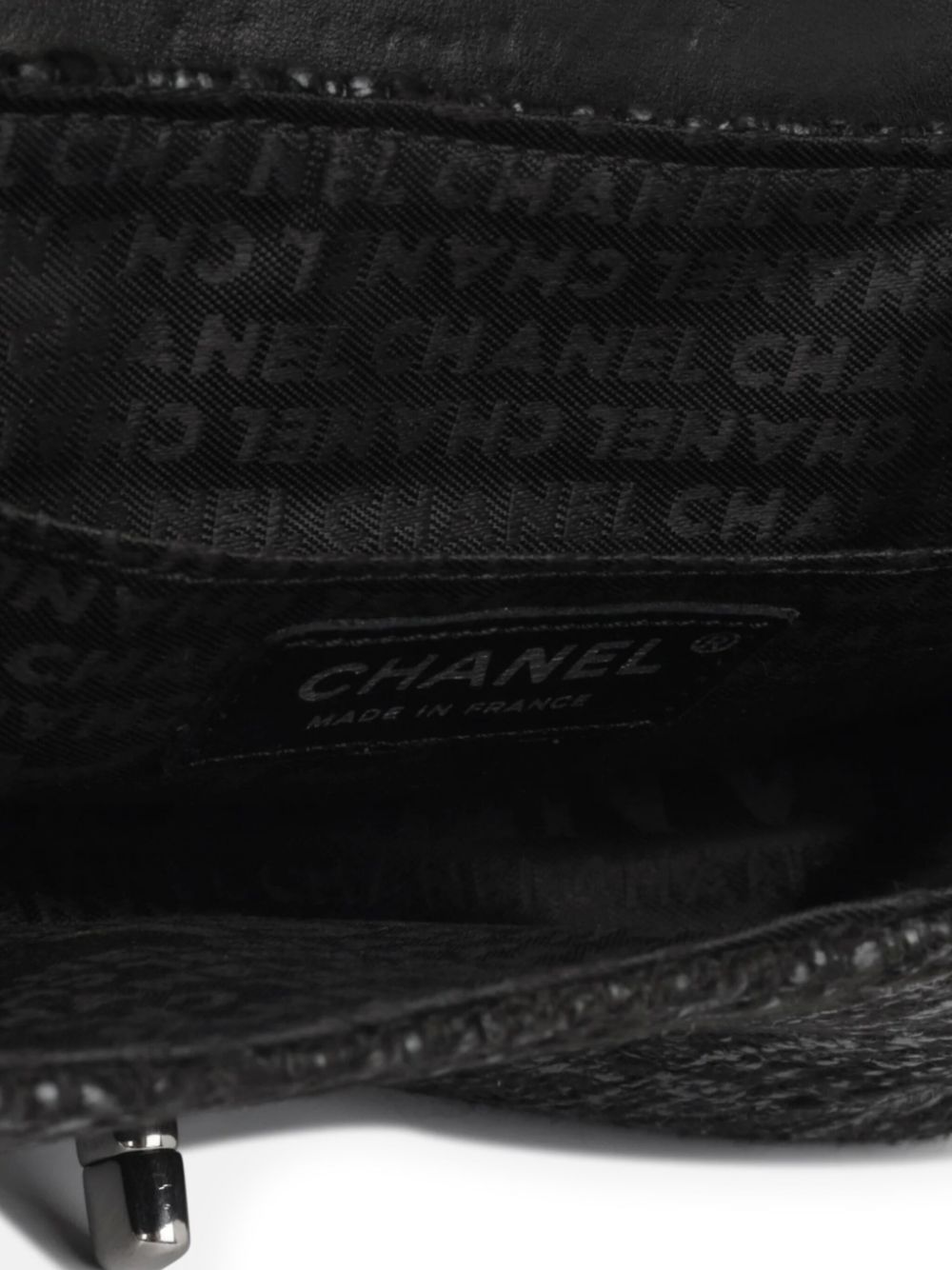 CHANEL 2002 small Classic Flap tweed shoulder bag Women