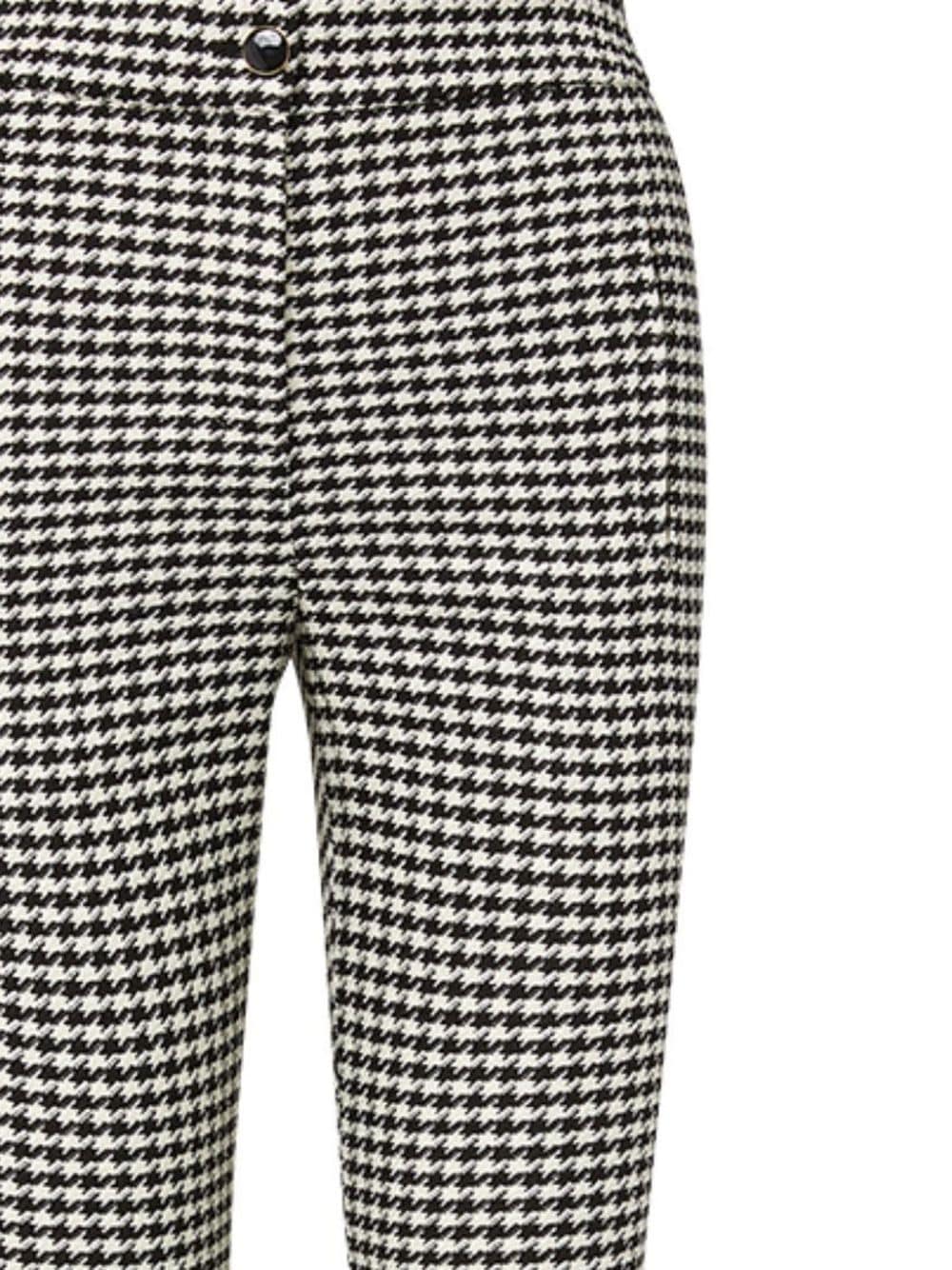 Veronica Beard Arte houndstooth-pattern trousers - Zwart