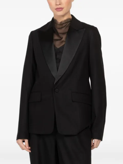 NELLS NELSON Jeanne satin-lapel blazer