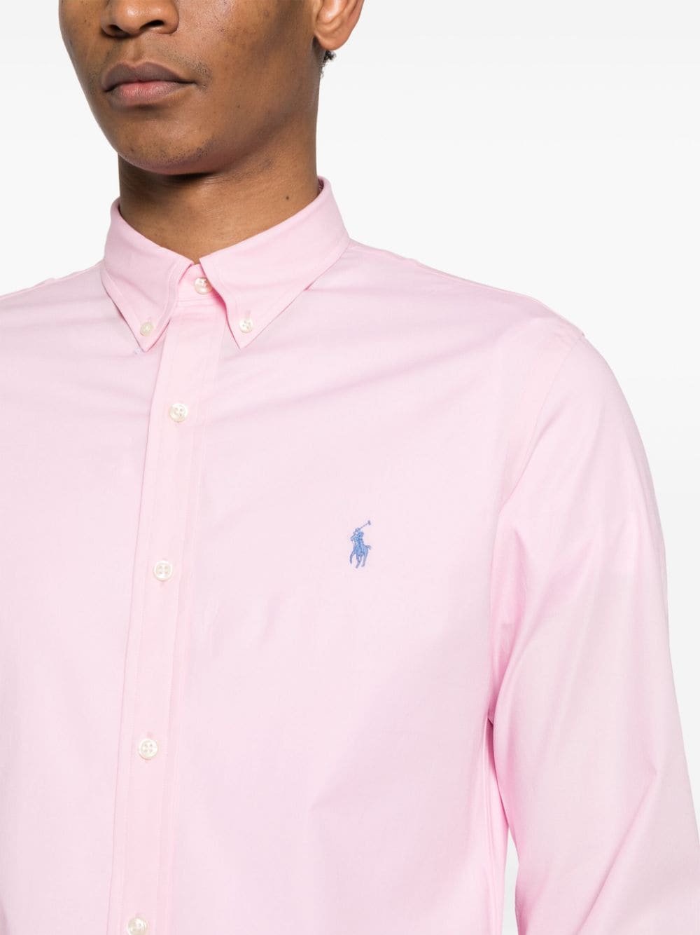 Shop Polo Ralph Lauren Polo Pony Button-down Shirt In Rosa