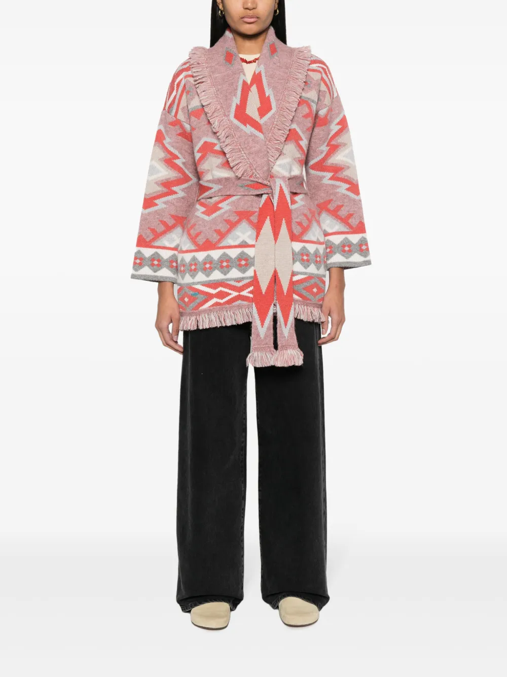 Alanui The Never Ending Winter cardigan - Roze
