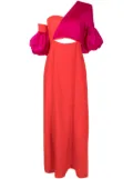 Isolda Greta asymmetric silk dress - Multicolour