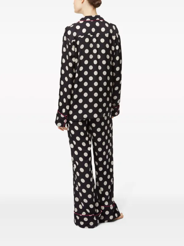 Nina Ricci polka dot Satin Pajama Trousers Farfetch