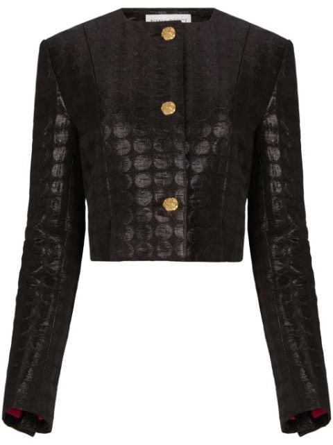 Nina Ricci jacquard button-down cropped jacket 