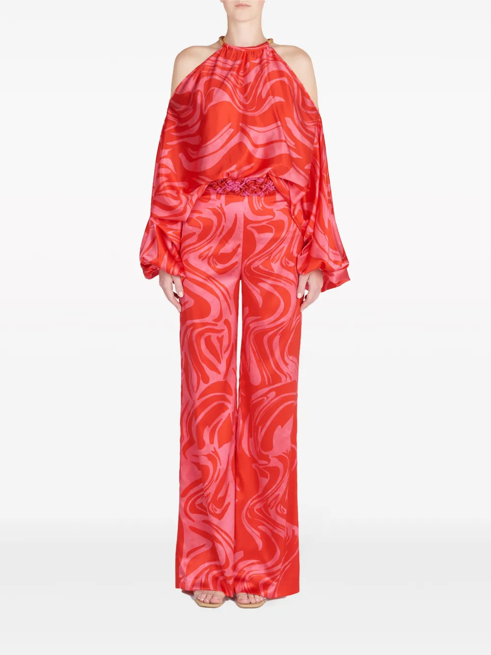 Silvia Tcherassi Janina marbled-pattern silk blouse | Blouses | Image 2
