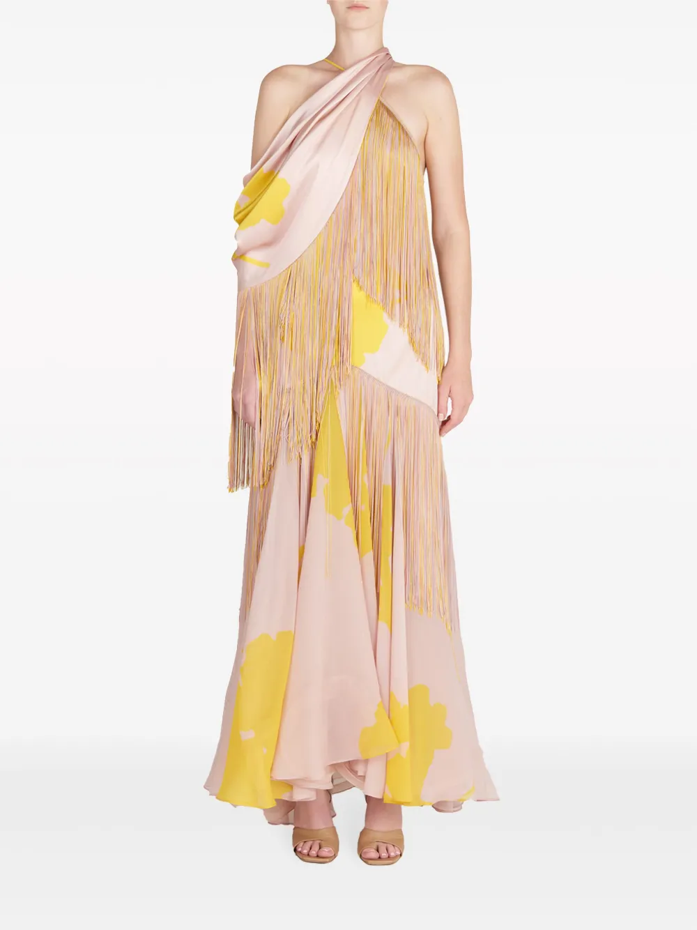 Silvia Tcherassi Jurk met bloemenprint - Beige