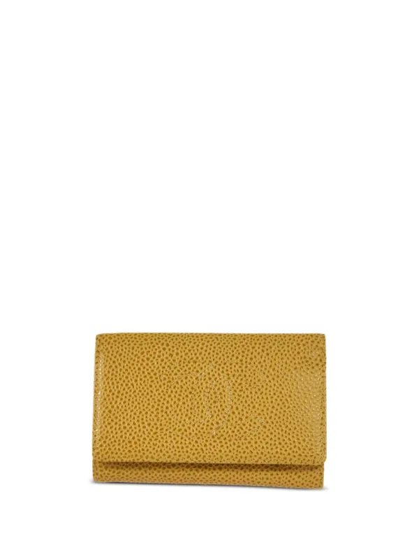CHANEL Pre-Owned 2002 CC caviar-leather Key Case | Yellow | FARFETCH