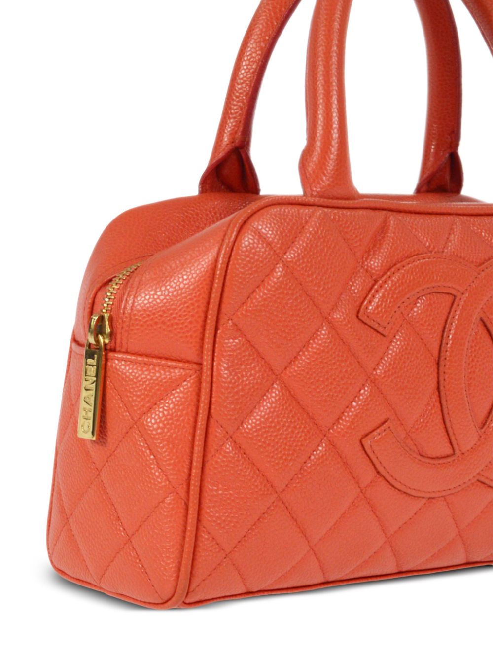 CHANEL 2003 CC diamond-quilted bowling bag Women