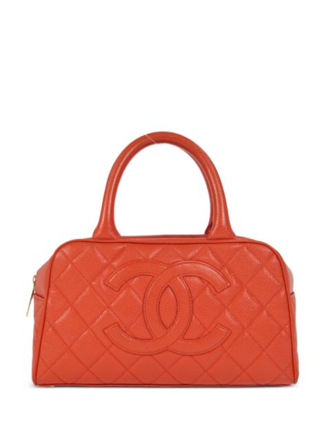 Cheap HOT SALE CHANEL 2003 CC diamond-quilted bowling bag Women