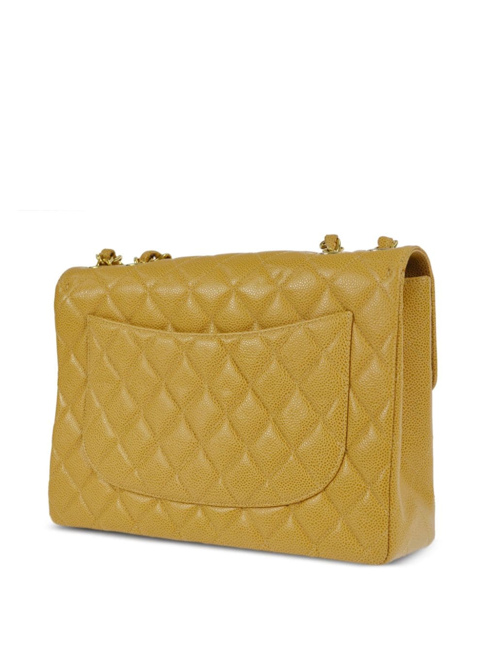 CHANEL Pre-Owned 2002 grote Classic Flap schoudertas - Beige