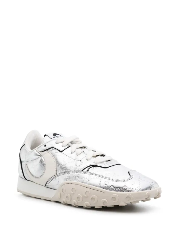 Marine Serre MS Rise Laminated Sneakers | Silver | FARFETCH