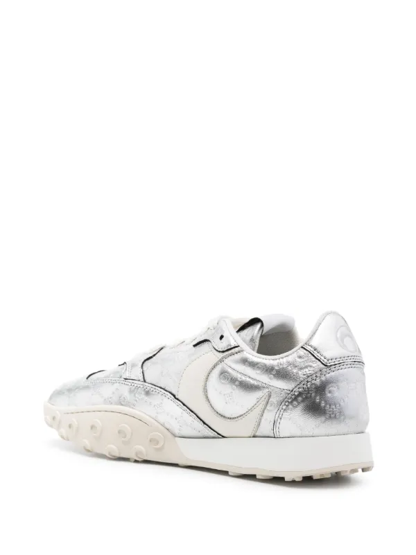 Marine Serre MS Rise Laminated Sneakers | Silver | FARFETCH