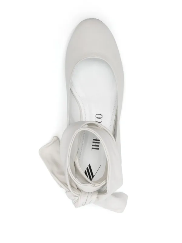 THE ATTICO◆Cloe レザー スリングバック フラットシューズ The Attico Cloe レザー フラットシューズ | ホワイト | FARFETCH JP