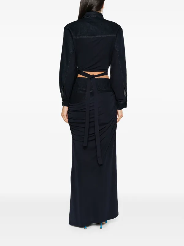 christopher esber denim dress CHRISTOPHER ESBER Sevilla Denim Wrap Top