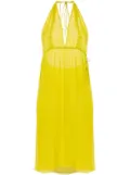 Christopher Esber halterneck silk midi dress - Green