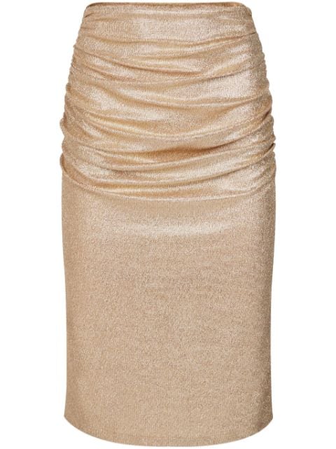 Nina Ricci jupe crayon en lurex à design drapé