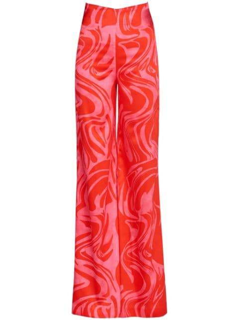 Silvia Tcherassi Andie abstract-print palazzo trousers