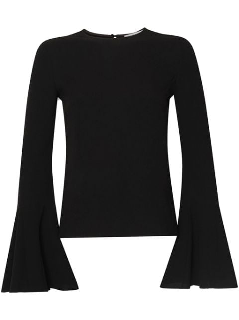 FRAME flutter-sleeve crepe de chine blouse