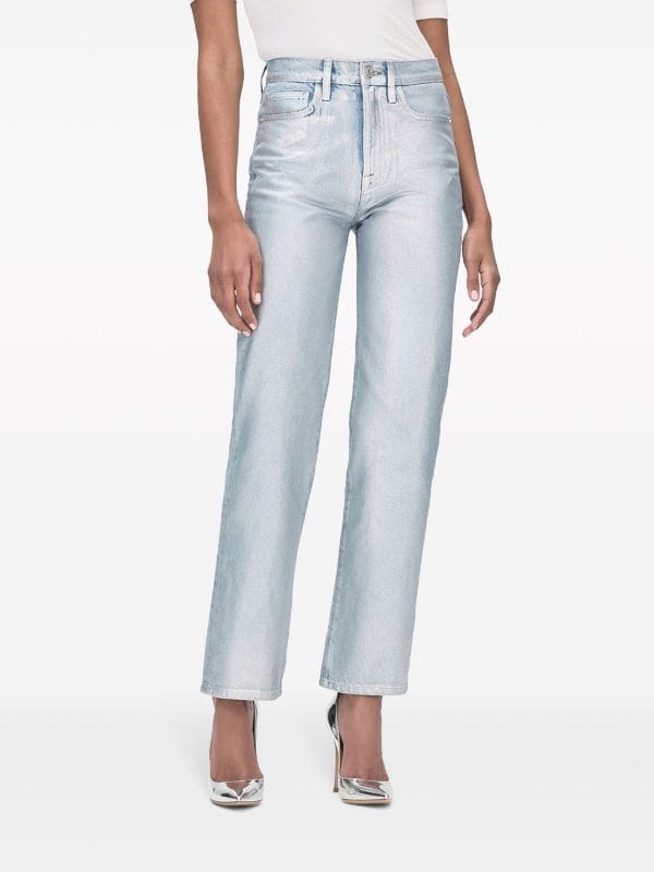 Shop Frame Le Jane Cropped Straight-Leg Jeans