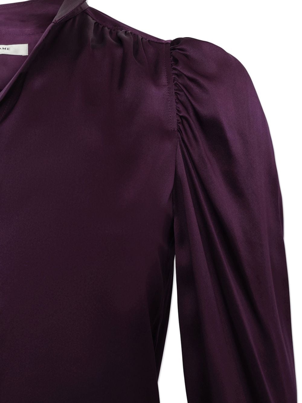 Shop Frame Gillian Silk Blouse In Purple
