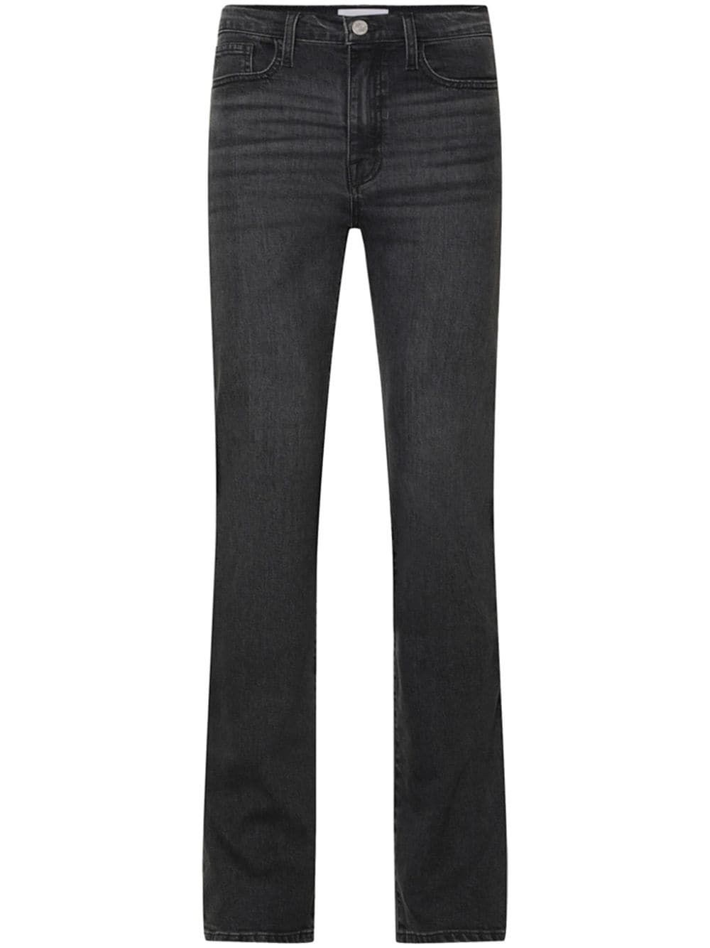 Frame Le Jane High-rise Straight-leg Jeans In Black
