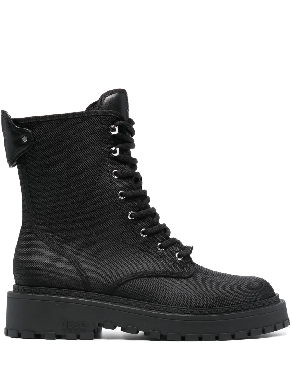 LIU JO lace-up leather boots Black