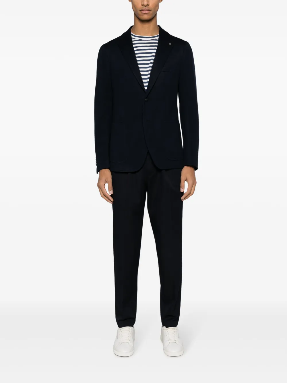 Jacob Cohën elastic-waist virgin wool track pants - Blauw