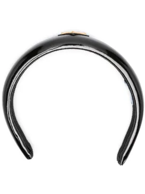 【関税&送料込】Prada Accessori Capelli Prada triangle-logo Hair Clip | Black | FARFETCH JO