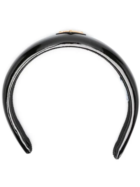 Prada enamel triangle-logo hairband