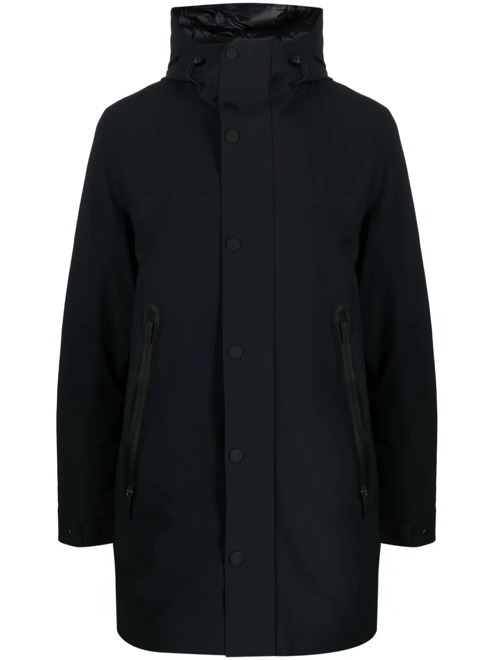 Roberto Ricci Designs Logo-appliqué Padded Coat In Blue