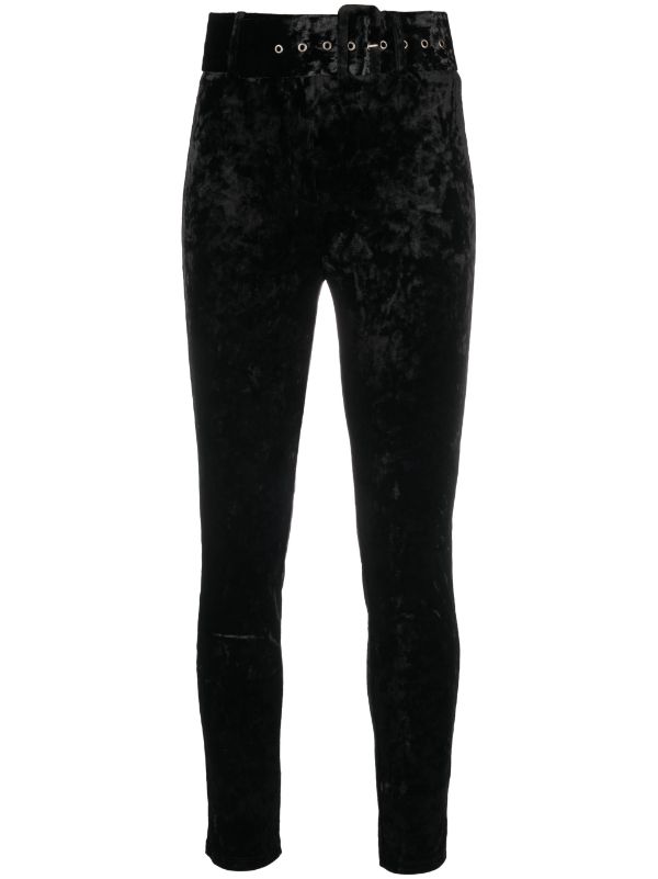 Velvet skinny cheap trousers