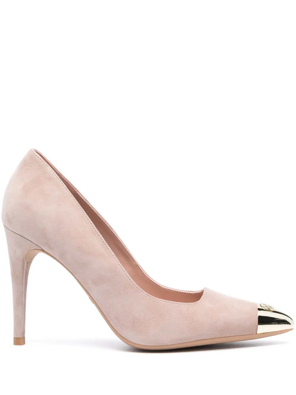 LIU JO 100mm pointed-toe suede pumps Neutrals